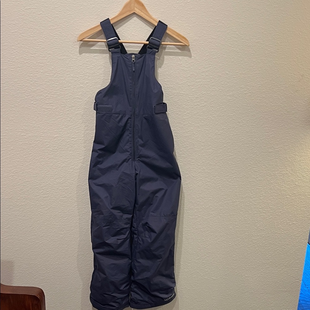 Columbia Kids Dark Blue Ski Bibs, Kids Sz M
